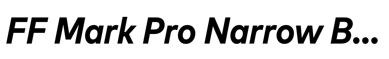 FF Mark Pro Narrow Bold Italic